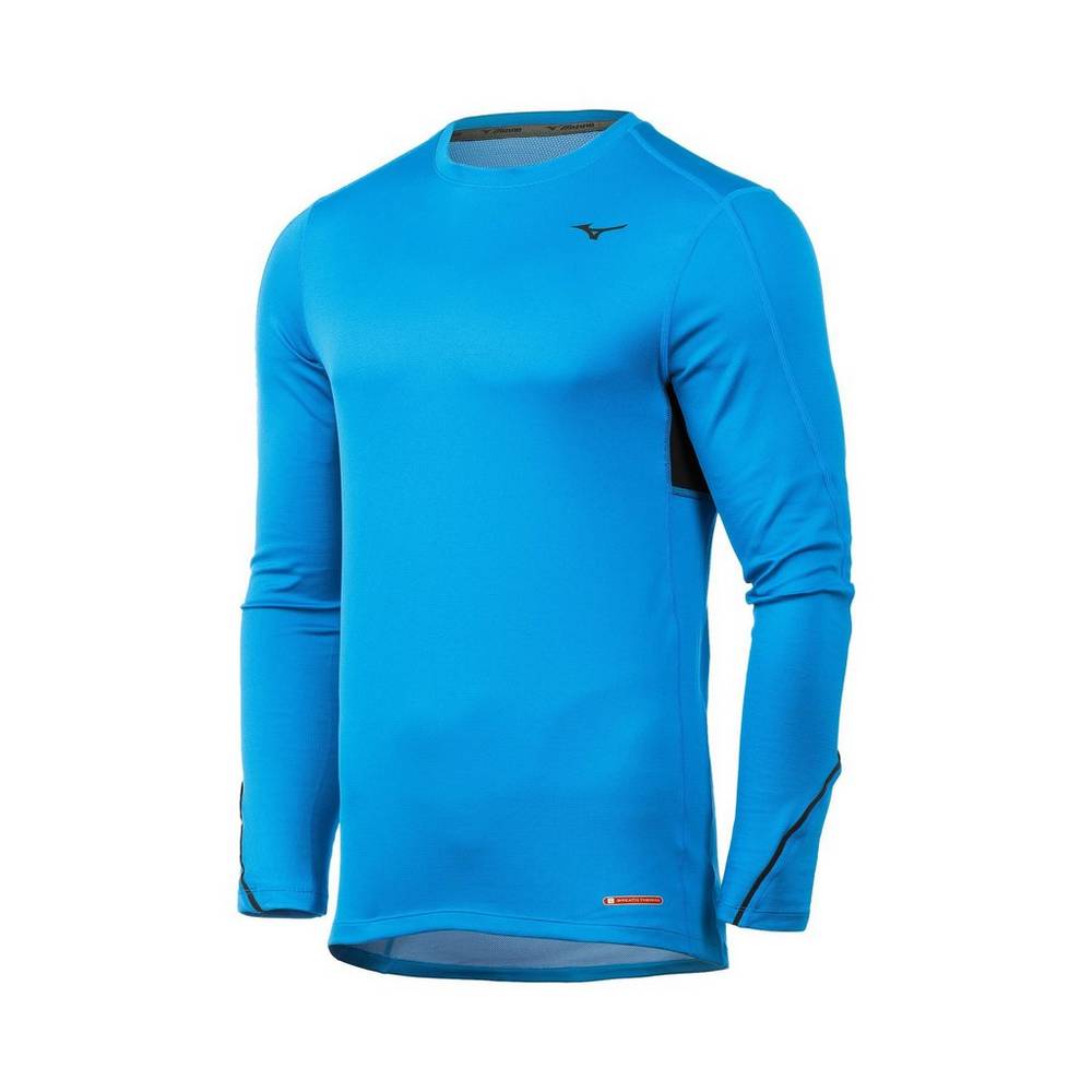 Mizuno Men's Breath Thermo® Base Layer Long Sleeve Blue (421932-JZD)